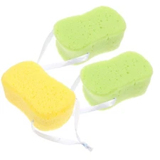 3 Pcs PU Material Bathing Sponge Thicken Shower Ball Body Exfoliator
