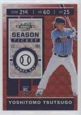 2020 Chronicles Contenders Optic Ruby Wave Prizm Yoshi Tsutsugo Rookie RC 06t1
