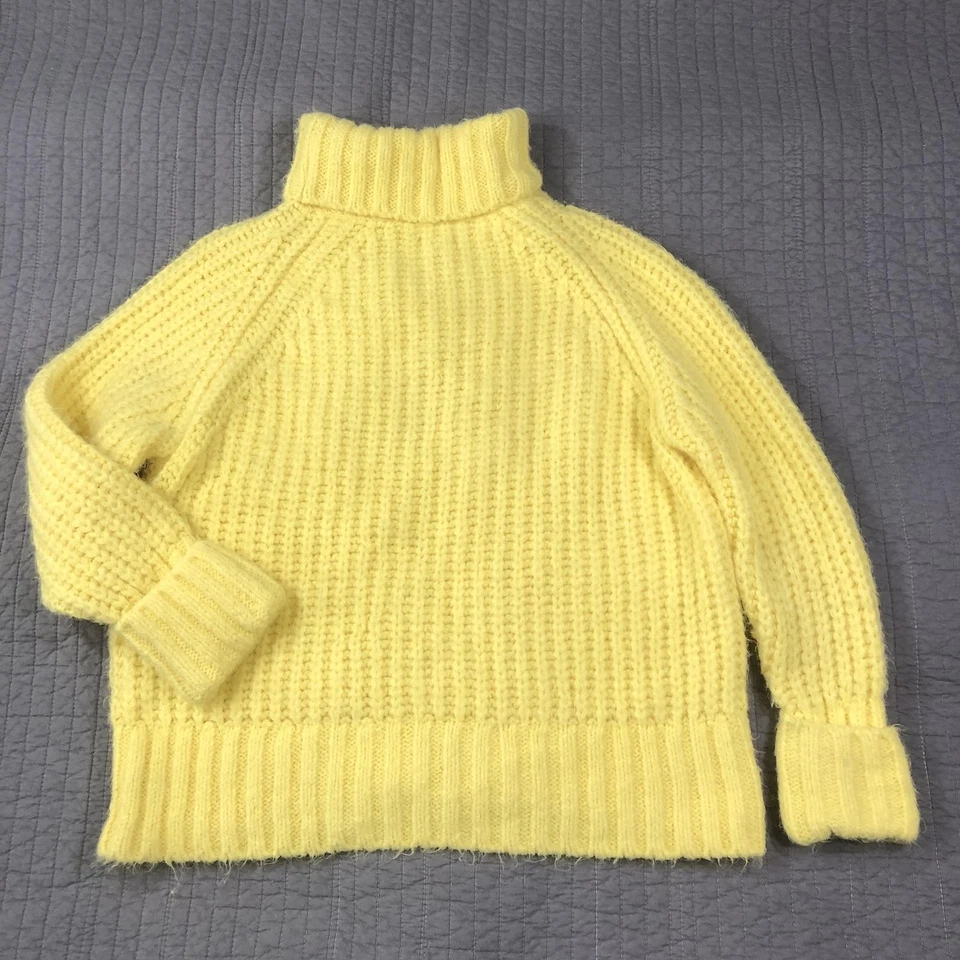 Pilcro Anthropologie Sweater Women XL Yellow Turtleneck Chunky Knit - Image 2 of 4
