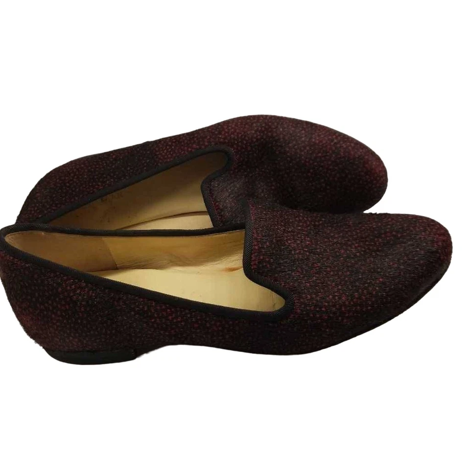Zapatos planos mocasines Cole Haan para mujer rojos negros a lunares sin cordones punta redonda 7 B Foto 4 de 4