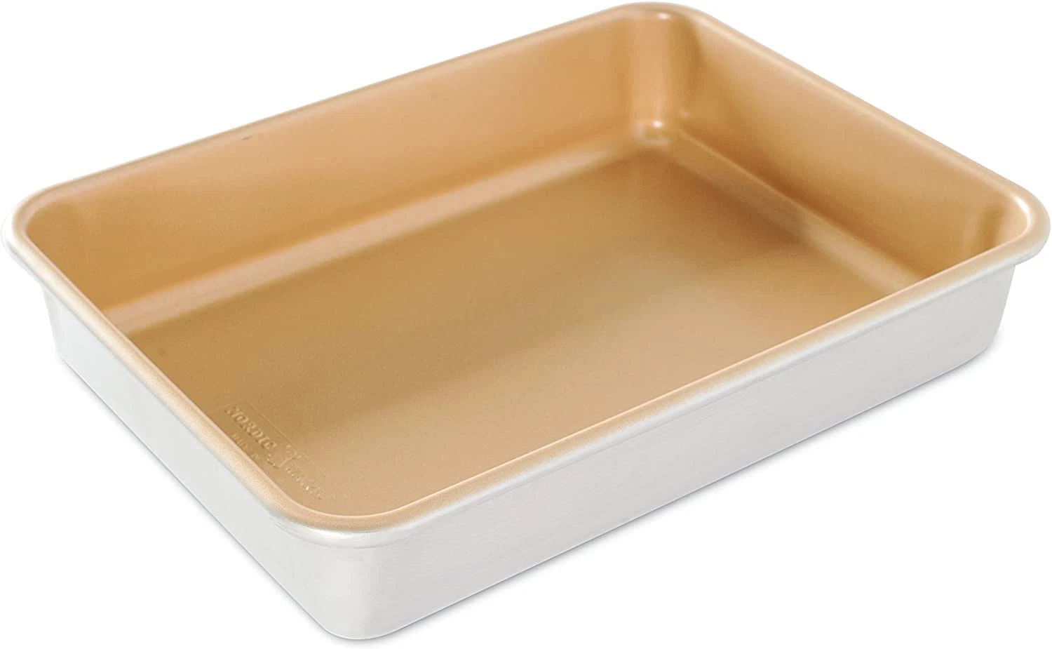 Nordic Ware Naturals Aluminum Nonstick 9X13-Inches Cake Pan,Silver