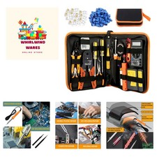 LEATBUY Network Crimp Tool Kit for RJ45/RJ11/RJ12 /Cat5e/8P, Professional Cr...