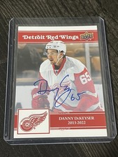 25/26 UPPER DECK DETROIT RED WINGS CENTENNIAL DANNY DEKEYSER AUTO PARALLEL UD