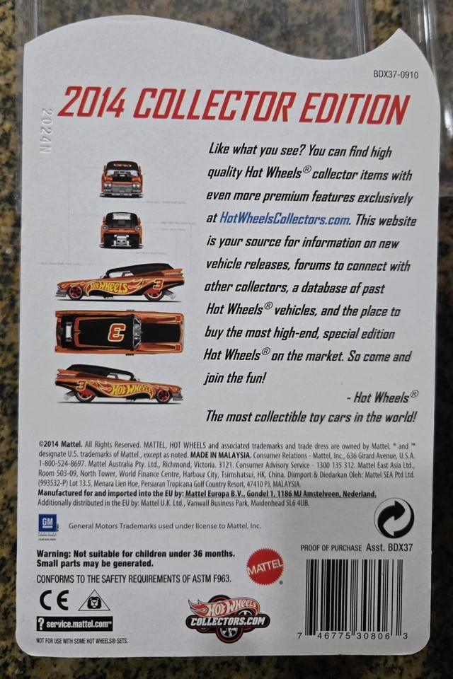 🔥MAJOR CARD ERROR🔥Hot Wheels 2014 Collector Edition 1959 Cadillac Funny Car  - Image 4 of 4