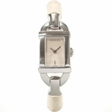 GUCCI Bamboo Bangle Watch 6800L SS Silver Women's Swiss Stainless Steel #S426101