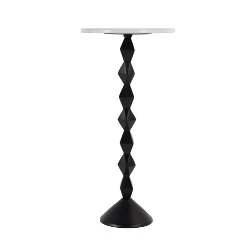 Butler Specialty Company Ada Round Marble and Metal Side Table - Picture 2 of 5