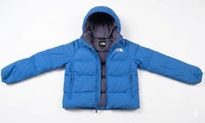 THE NORTH FACE Boys Down Puffer Jacket Coat M 10 Blue 600 Fill READ