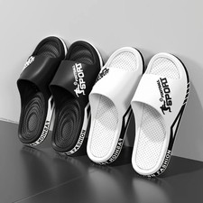 2026 Men  s Summer PVC Slippers Beach Bathroom Home Sandals Slides Shoes Gym Gift