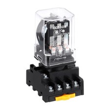 MK2P-I DPDT Power Relay DC 12V 11 Pins Relay with Socket Base 3NC 3NO JTX-3C