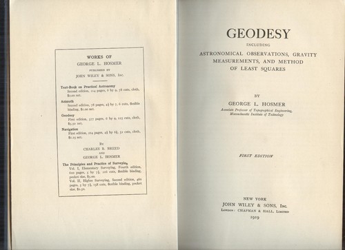 Geodäsie -- von George L. Hosmer -- Erstausgabe, 1919 - Bild 2 von 2