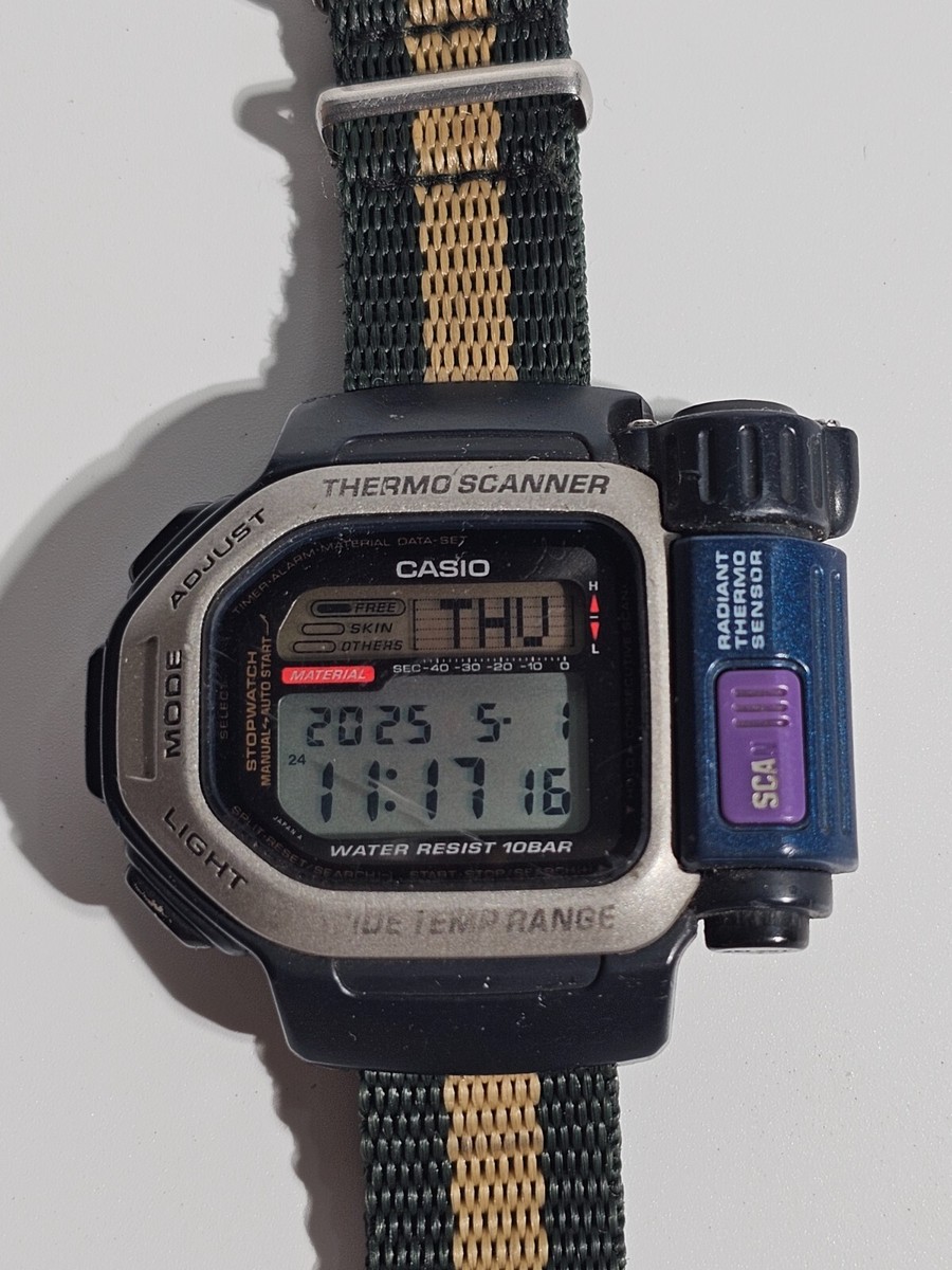 【稼働)】CASIO THERMO SCANNER 腕時計　DPX-300 Rare Vintage CASIO DPX-300 Japan Digital Men's Watch | eBay