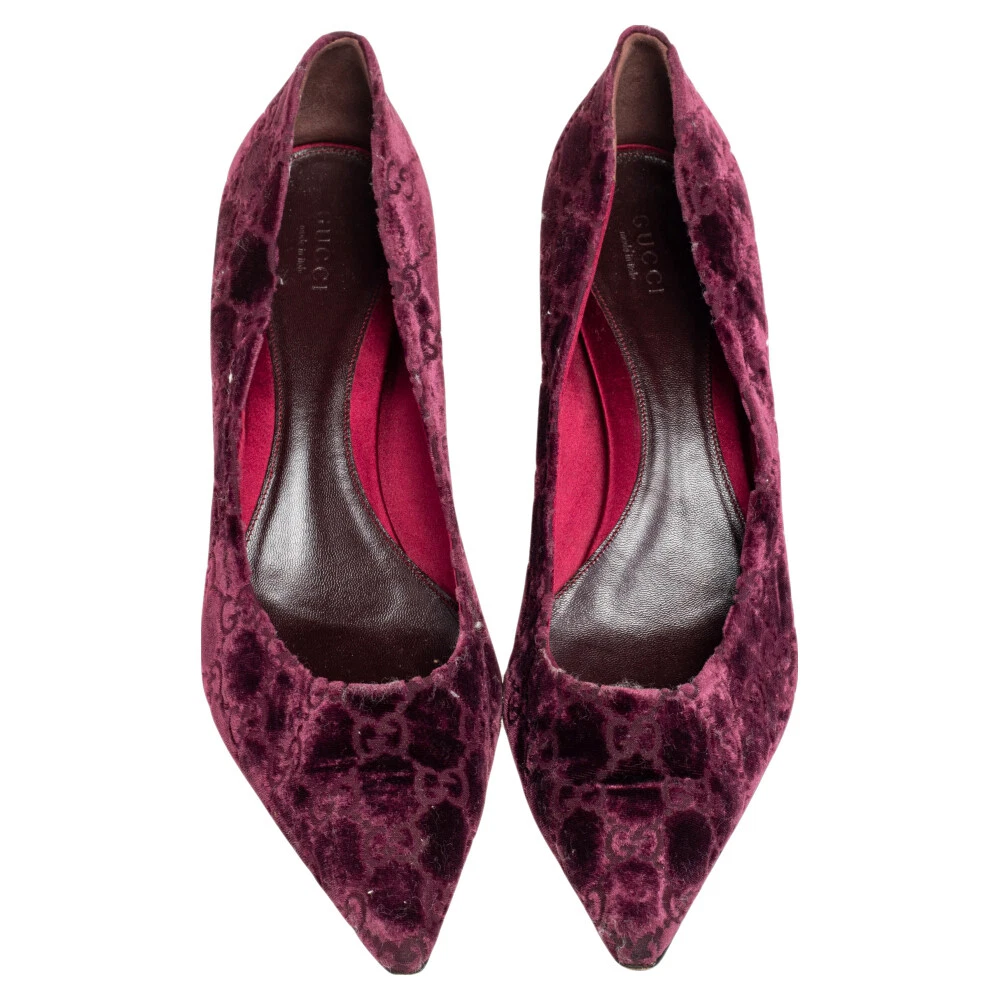 Gucci velvet pumps cheap