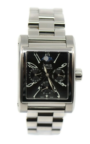 Oris Rectangular Moon Phase Stainless Steel Watch 7528 - 第 1/3 張圖片