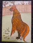 ACEO Original "Crowing and Growing"