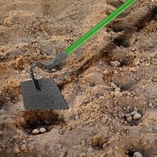GARDEN DRAW HOE WITH HANDLE GARDENING HAND TOOL CARBON STEEL PLANTING HOME NEW