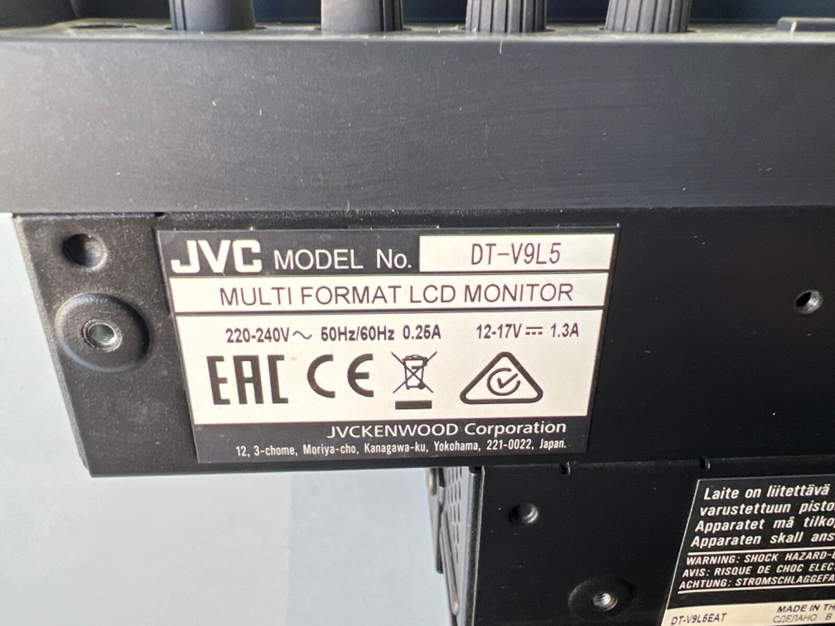 JVC DT-V9L5 Multi Format LCD Monitor , DT-V9L5EAT | eBay JVC DT-V9L5 Multi Format LCD Monitor , DT-V9L5EAT | eBay