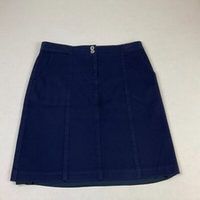    55 OFF J.McLaughlin Short Pencil Skirt Blue Front Zip Pockets Lined Size 6