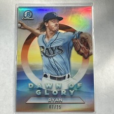 2020 Bowman Chrome Joe Ryan Dawn Of Glory 07/25 Orange Refractor RC
