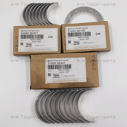 OEM Crankshaft Main&Rod Bearing Kit W/Thrust Washer STD Fit Hyundai Tucson