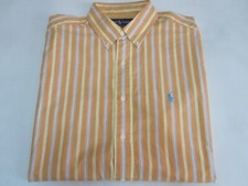 VTG Ralph Lauren Classic Fit Multi-Color Dress Shirt Orange  16 32/33 