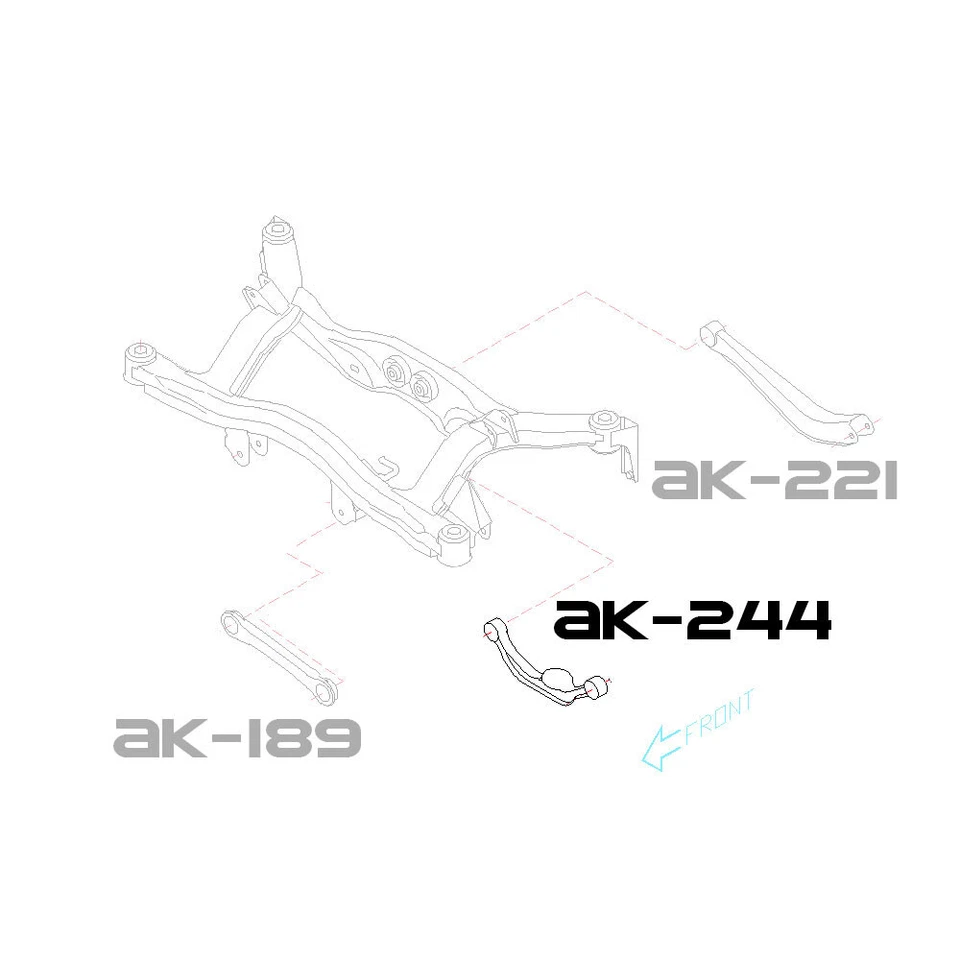 Godspeed GSP Adjustable Rear Camber Kit Arms For 2003-2006 Subaru Baja BT - Image 4 of 4