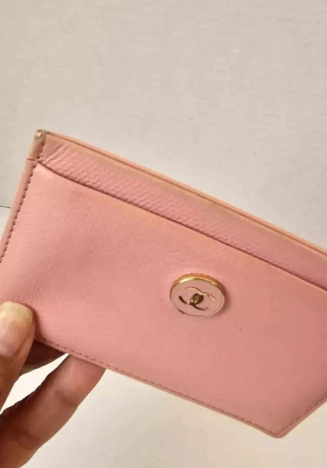 Porta-Cartão Vintage CHANEL Carteira Rosa - Imagem 4 de 4