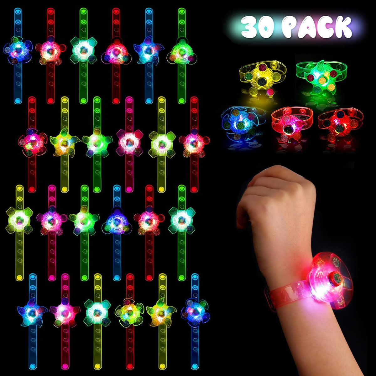 Glow In The Dark Easter Eggs - Plastic Light Up Eggs For Easter Basket Stuffers, Egg Hunt, Party Favors
