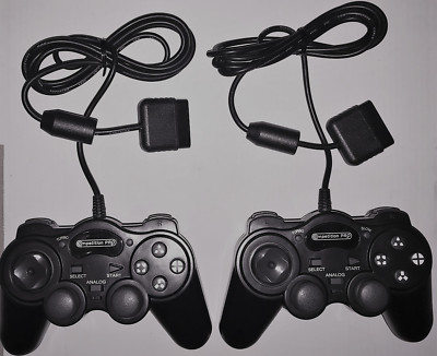 2 Controller für Playstation 2 / PS2 **NEU** Schwarz - Competition Pro