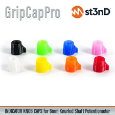 GripCapPro - Indicator Knob Cap Set for 6mm Knurled Shaft Potentiometers (20
