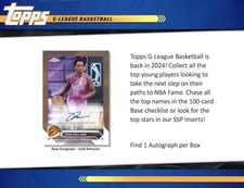 2023-24 TOPPS G LEAGUE BASKETBALL HOBBY BOX *PRE-ORDER* JUNE 7, 2024