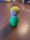 Vintage Fisher Price little people green girl yellow hair