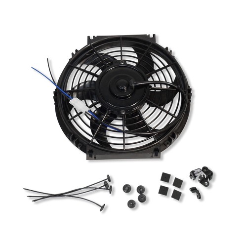 10" Electric Curved Blade Reversible radiator Cooling Fans & Thermostat Kit - Bild 4 von 8