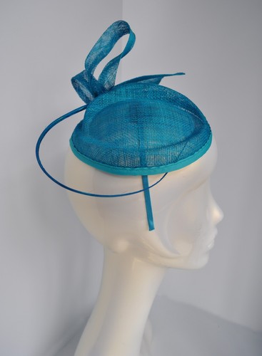 Teal blue fascinator/hatinator headband 