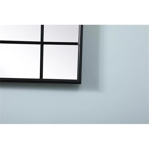 Elegant Decor Viola 30x70" Metal & MDF Panel Full Length Mirror in Black - Picture 7 of 9