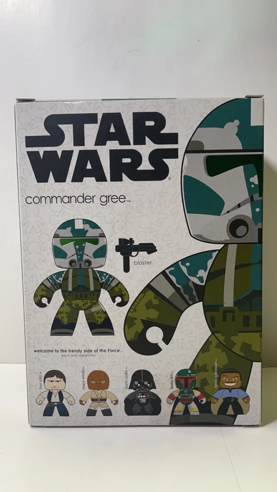 Figura de vinilo 2008 exclusiva de Star Wars Commander Gree Mighty Muggs de Hasbro Foto 2 de 4