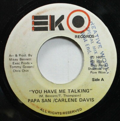 Soul 45 Carlene Davis/Papa San Two Friends Crew - ''You Have Me Talking'' / ''Talki
