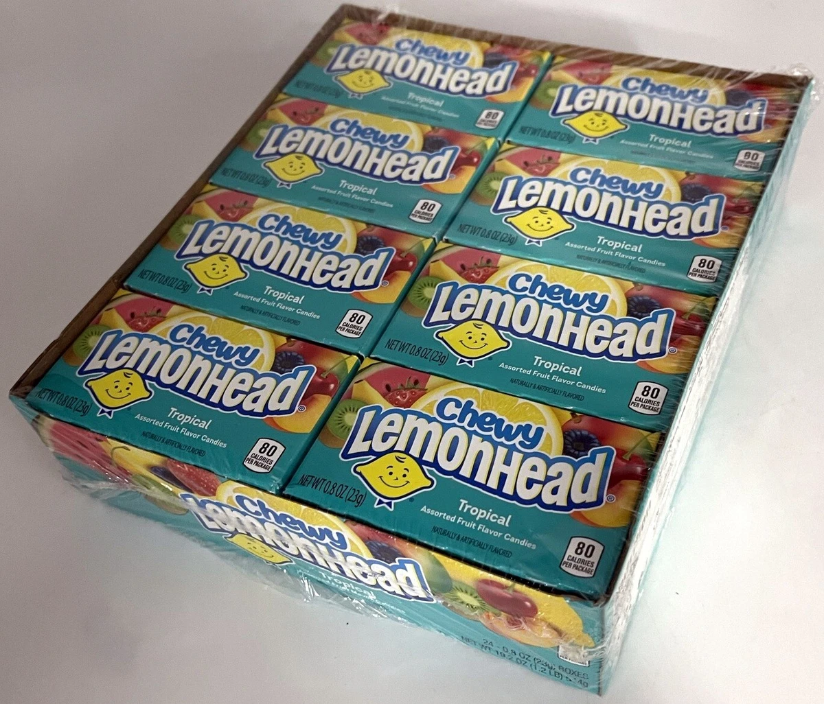 Tropical Chewy Lemonhead Fruit Candy 24 Ct Lemon Head Candies Bulk