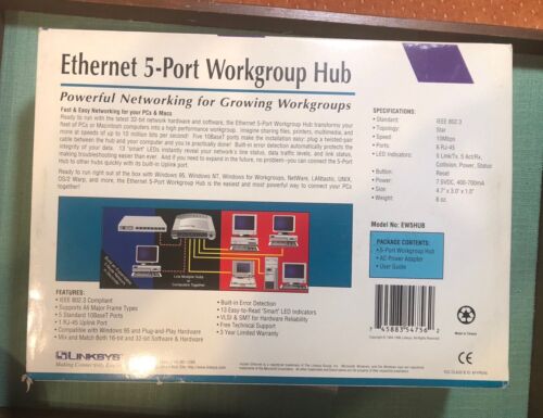 5-Port Workgroup Hub -Linksys - Bild 5 von 6