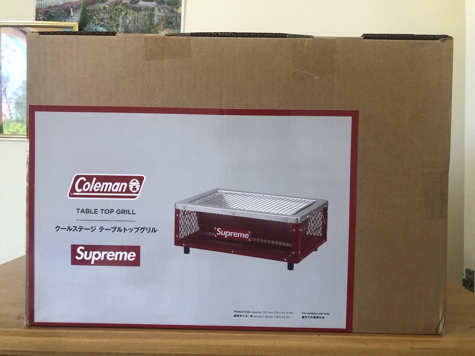 2023 Supreme Coleman Charcoal Grill IN HAND + Red Supreme Box Logo Bag🔥
