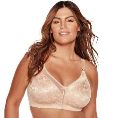 Bali Size 34C Double Support Lace Full-Figure Wireless Bra DF3372 NWT