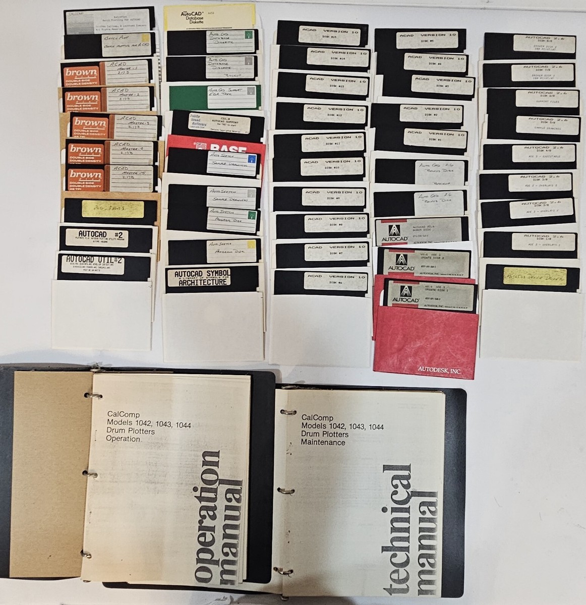 CalComp 1044 Series Drum Plotter Parts Manual ENG Drawings with 