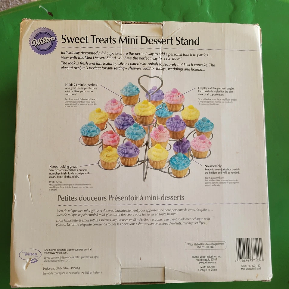 Wilton Sweet Treats Mini Dessert Stand Holds 24 Treats Used w/Box - Image 3 of 4