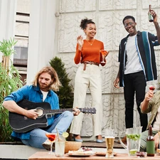 Ktaxon Full-Size Acoustic Electric Guitar with Amp, 41 Inch Basswood Body Kits