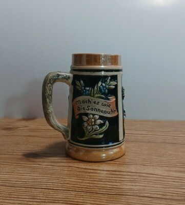 West Germany Werner Corzelius Beer Stein Mach' es wie die Sonnenuhr Zahl 'die he