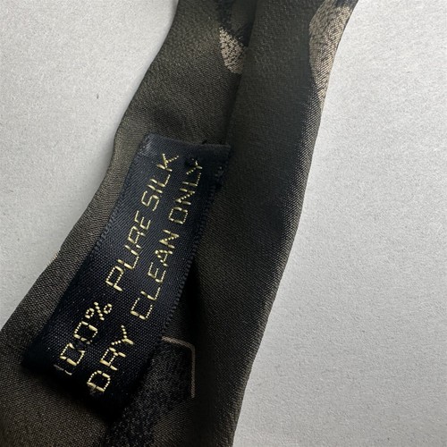 Vintage Tie Giorgio Armani Cravatte Pure Silk Green Abstract Mod MCM Italy Green - Picture 6 of 7