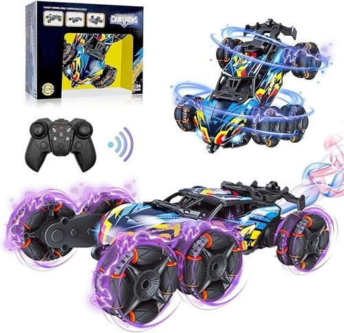 1:20 RC Stunt Car, 360 Flips Rotating RC Cars with Light Spray Effect, 6WD 2.4Gh - Picture 2 of 11