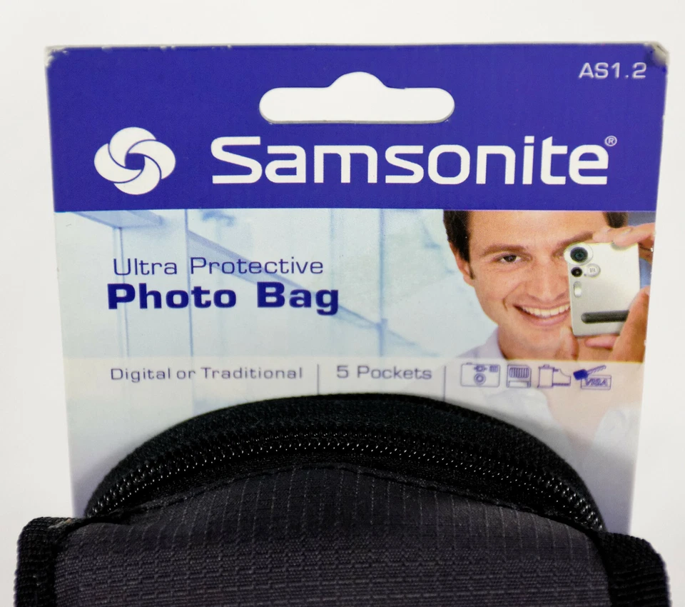 New Samsonite Ultra Protective Camera Photo Bag 5 Pockets Water Resist Zip Strap - Image 4 of 4