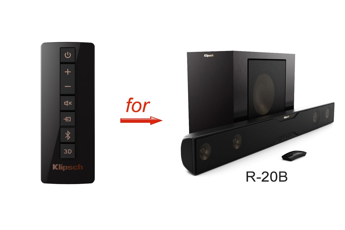 Remote Control for Klipsch R-20B Soundbar Product Code