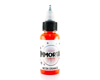 IMMORTAL INK IMMORTAL NEON ORANGE UV Black Light 4 Sizes Available Tattoo Ink Supply
