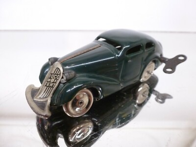 SCHUCO 1001 US ZONE WIND UP CAR - TIN TOY BLECH - L11.0cm -GOOD CONDITION- 129